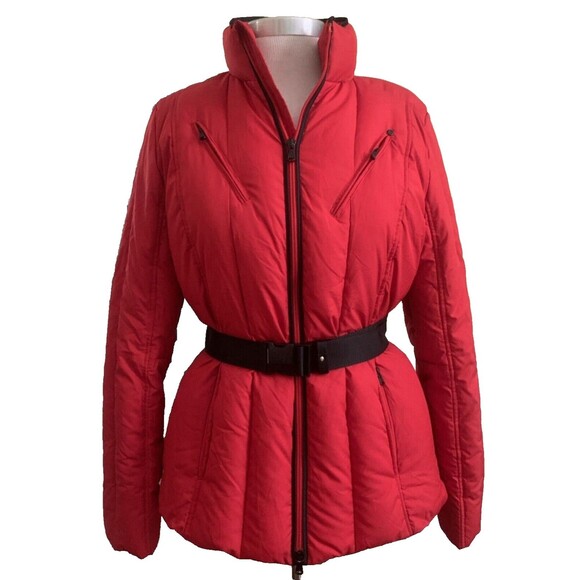 Lauren Ralph Lauren Active Red Puffer Ski Jacket Womens Large Colorful Luxury